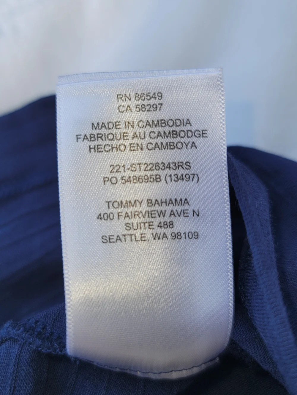 Tommy Bahama classic navy